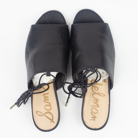 Lace Up Leather Sandal Mules, SAM EDELMAN - Picture 3 of 5